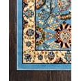thumbnail image 6 of Unique Loom Cape Cod Espahan Rug Blue/Black 4' 1" x 6' 1" Rectangle Floral Traditional Perfect For Living Room Bed Room Dining Room Office, 6 of 9