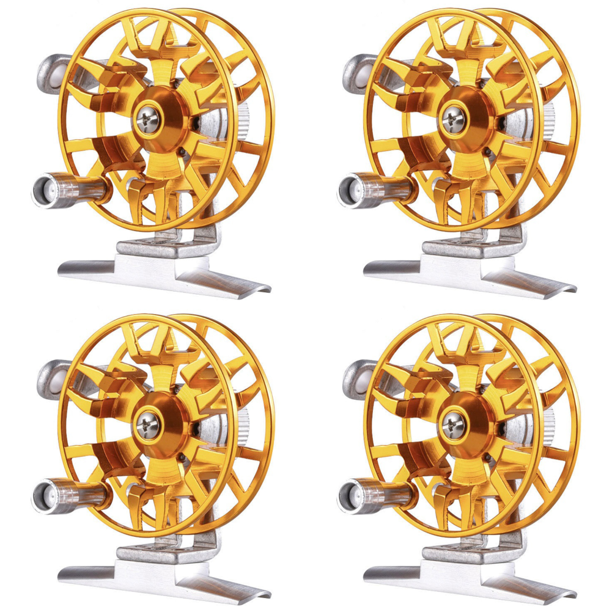 Carrete Pesca Totalmente Metal Ligero en Hielo Accesorios (dorado)