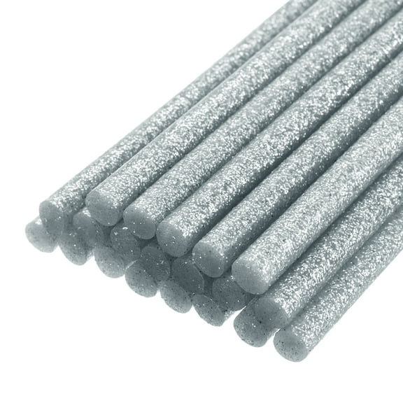 Unique Bargains 20pcs Hot Melt Glue Gun Sticks,100mm x 11mm for Most Glue Gun,Glitter Silver