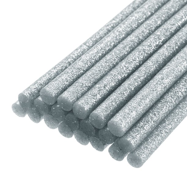 20 piezas de barras de pegamento caliente, 100mm x 11mm para la mayoría de las pistolas de pegamento, Plata Brillante