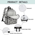 thumbnail image 4 of Black and White Leopard Pattern Backpack for School,Cute School Bag,Schoolbag with Adjustable Shoulder Straps & Padded Back,15.25"x11.5"x5.25", 4 of 5