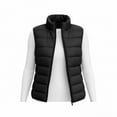 thumbnail image 7 of Womens Puffer Vest Lightweight Zipper Cropped Vest Jackets Sleeveless Stand Collar Winter down Jacket Packable Outdoor Travel Outerwears, 7 of 7