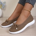 thumbnail image 2 of Domzle Women's Flat Shoes Comfortable Square-Toe Slip on Casual Dress Flats with Arch Support All-Day Standing Shoe Brown, 2 of 7