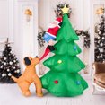 thumbnail image 4 of Costway 1,8m LED Hinchable Papá Noel Perro y Arbol de Navidad con Soplador Decoración Navideña, 4 of 8