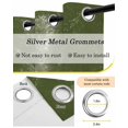 thumbnail image 6 of Sage Green Trees Blackout Curtains, Light Blocking Print Window Curtains, Forest Art Decor Spring Summer Nature Leaf Thermal Insulated Window Drapes for Living Room 2 Panels, 104"W x 52"L, 6 of 9