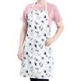 thumbnail image 5 of Pioneer Flower Floral Print Pattern Apron for Women and Men, Cotton Linen Waterproof with Pockets, Adjustable, 33x27 Inch for Kitchen, Gardening, BBQ, Salon, 5 of 6