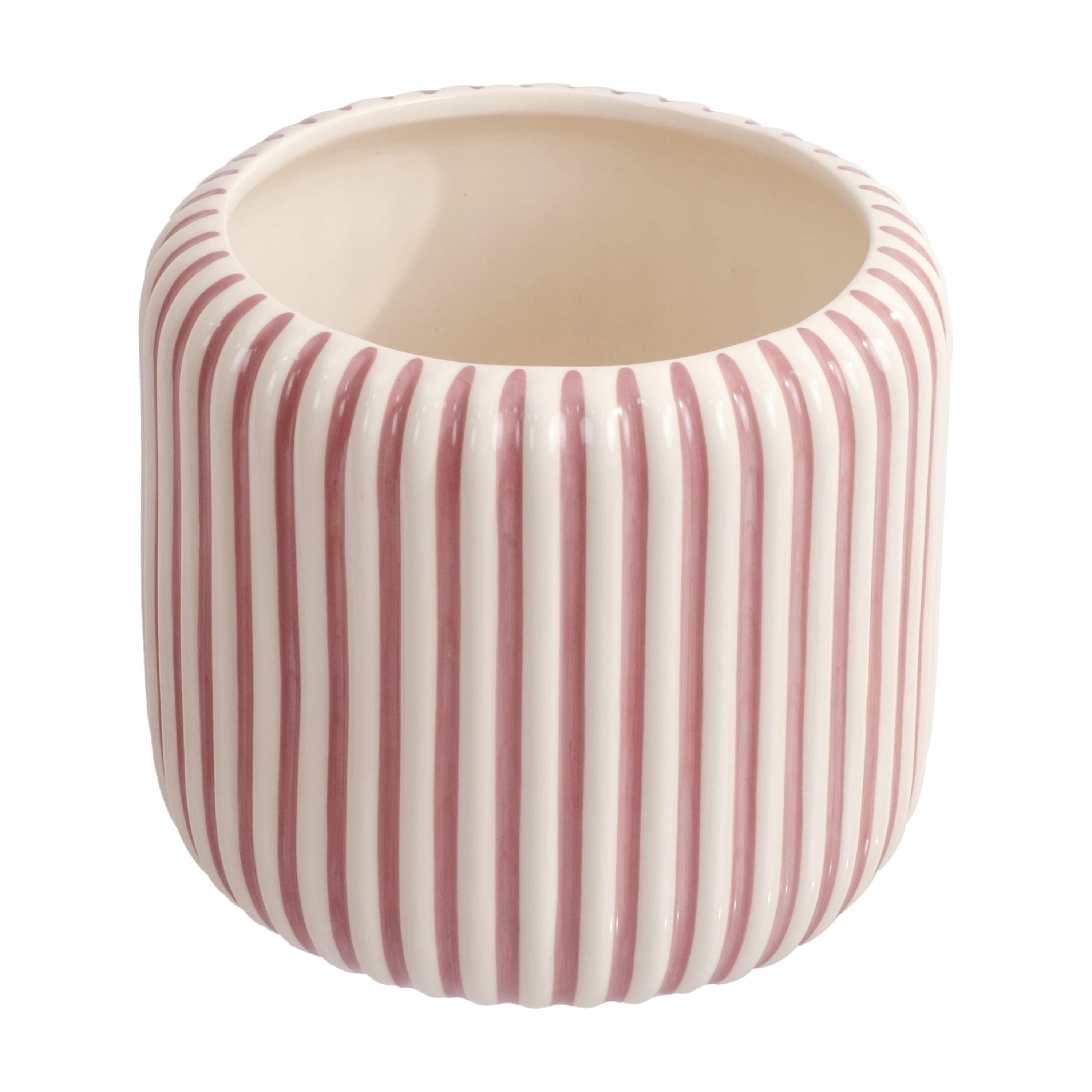 Beautiful by Drew Barrymore Rose Pink Striped Planter, 8 Inch photo 5