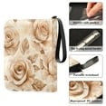 thumbnail image 4 of Game Card Storage Bag Collectible Trading Card Albums The 4-Pocket Card Binder With 50-Page Sleeve Can Hold 400 Game Cards Beige Roses, 4 of 6
