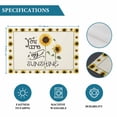 thumbnail image 6 of Sunflowers Placemats Set of 4, Modern Bee You Are My Sunshine Beige Placemats for Dining Table, Place Mats for Kitchen Tabletop, Waterproof Wipeable Dining Table Mats Set, 6 of 9