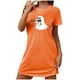 thumbnail image 1 of Camisón corto de talla grande para mujer, camisón de manga corta con estampado de pecho a la moda, camisón para mujer, 1 of 2
