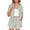 Green, variant on Ohufall Summer Beach Short Sets for Women Striped Short Sleeve Lapel Button Shirts with Shorts 2 Piece Sets
