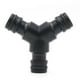 thumbnail image 5 of 5 piezas de tres vías en forma de tubería de agua conector rápido manguera de jardín accesorios de tubería manguera en Y divisor de manguera para tubería de agua (negro), 5 of 7