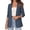 Dusty Blue, variant on PRETTYGARDEN Women's Spring Blazers Business Casual Outfits Open Front Ruched 3/4 Sleeve Lightweight Work Suits Jackets