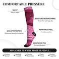 thumbnail image 3 of Lsque Sparkling Pink Toilet Pattern Sport Compression Socks for Men & Women 15-20 mmHg Knee High Nurse Pregnant Running Medical and Travel Athletic, 3 of 6