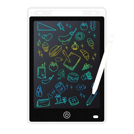 LCD Writing Tablet Graffiti Board, 10-inch Color Drawing Board, Children's Travel Essentials, Toddler Toys for Girls and Boys,White