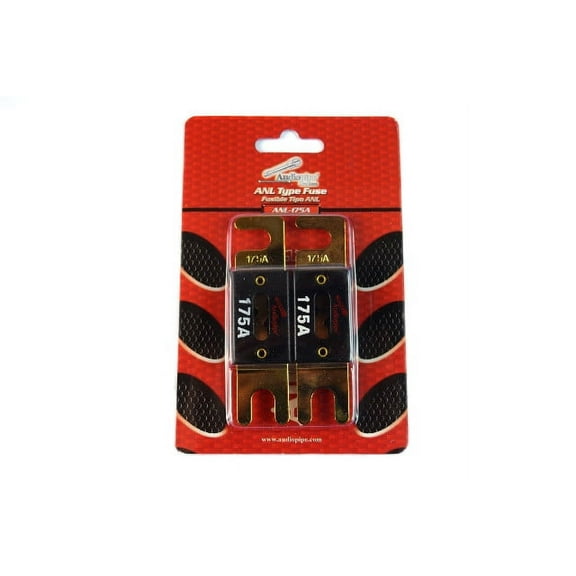175 Amp ANL Fuses Gold Plated AudioPipe Blister Pack 2 Fuses Car Audio Stereo