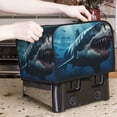 thumbnail image 6 of KLL 3D Realistic Shark Print 4 Slice Toaster Dust Covers Kitchen Small Appliance Cover with 2 Pockets,Can hold Jam Spreader Knife & Toaster Tongs (12.4 x 10.6 x 8.2), 6 of 6
