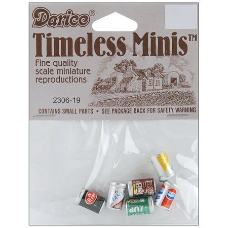 Timeless Miniatures-Assorted Soda Cans 6/Pkg
