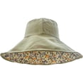 thumbnail image 3 of CoCopeaunts Women's Bucket Hat Summer Breathable Big Brimmed Sun Cap Small Fresh Flowers Double-Sided Wearing Fisherman Hat, 3 of 8