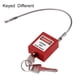 thumbnail image 2 of Candados Lockout Tagout con gancho de 3.3 pulgadas, llave diferente, candado de seguridad de plástico rojo, 2 of 4