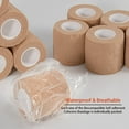 thumbnail image 2 of 24 Pack Self Adherent Cohesive Bandage Wrap, 2” x 5 Yards Stretch Non Woven Self Adhesive Tape - Skin Colour Athletic Elastic Bandage for First Aid Medical, Sports, Ankle, Wrist Sprains, 2 of 5
