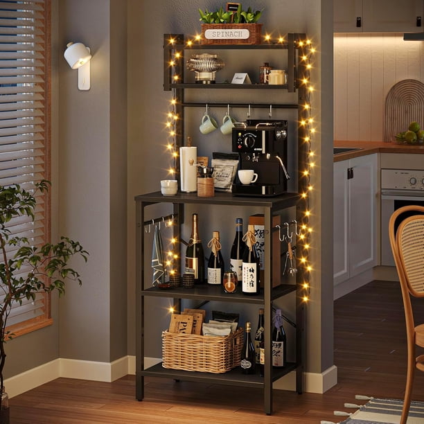 Estante de Cocina Organizado con Compartimentos Múltiples Pinmoco A-BLKG