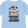 thumbnail image 4 of Inktastic Monkey I Love Hanging out with My Grammy Boys or Girls Long Sleeve Toddler T-Shirt, 4 of 5