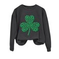 thumbnail image 4 of New & Trending!FUNUONY St Patricks Day Shirt Women's St. Pa Trick's Day Sh Amrock Casual Sweatshirt Black L, 4 of 4