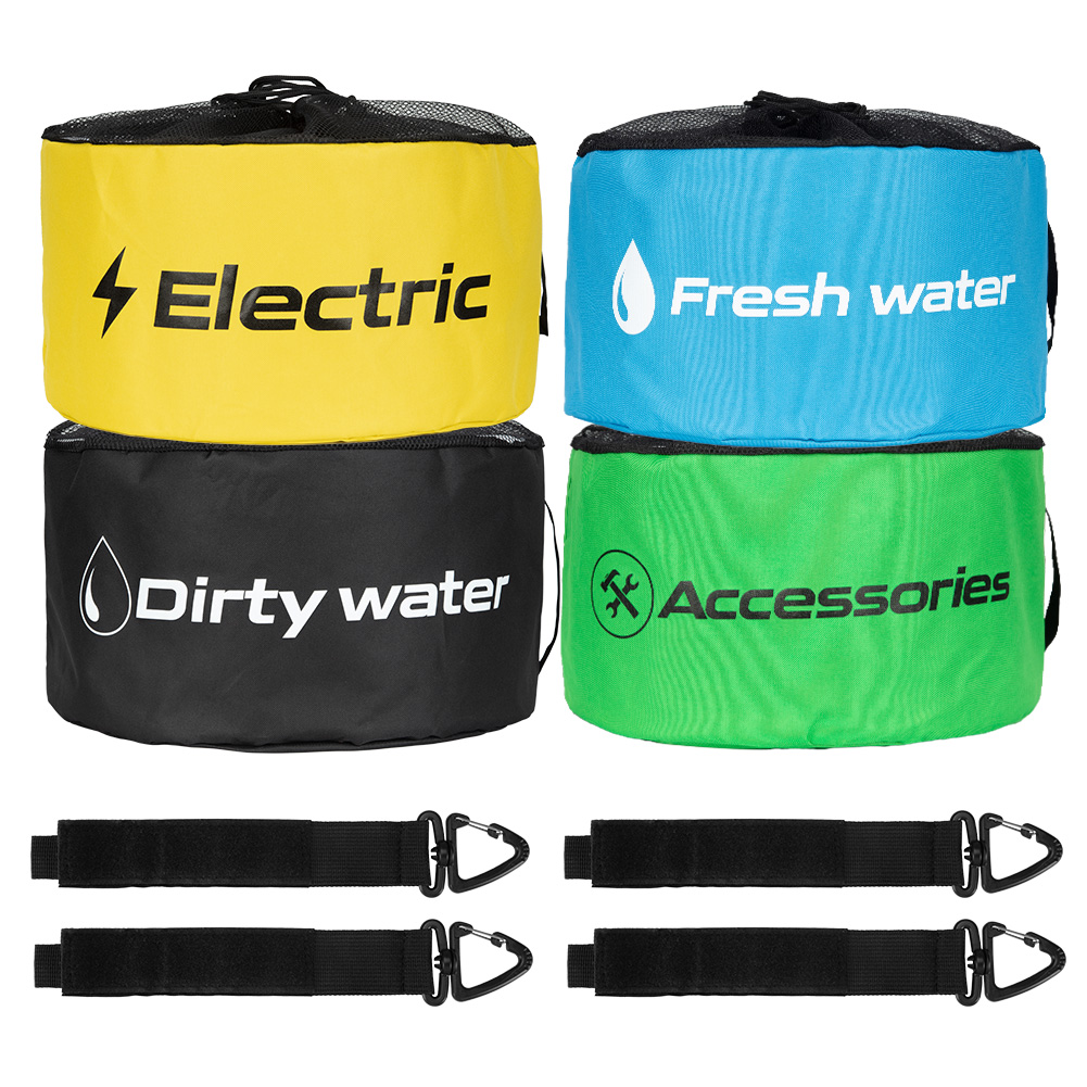 RV Hose Storage Bags 4 Pack Waterproof RV Sewer Hose Storage for Fresh