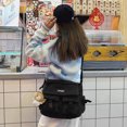 thumbnail image 2 of Sunyuer Kawaii Multi Pocket Canvas Messenger Bag, Waterproof Nylon Crossbody Shoulder Bag, Casual Large Capacity School Tote Bag for Travel Daily Use, 2 of 7