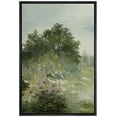 thumbnail image 2 of PixonSign Framed Wall Art Pastel Green Forest Field Clearing Floral/Botanical Nature Artwork Rustic Plant Oil Paintings Modern Scenery Canvas Prints Contemporary for Rooms - 16"x24" Black, 2 of 5