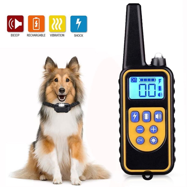 Transmisor de entrenamiento para perros Control remoto Rango de 800 metros Recargable 1-99