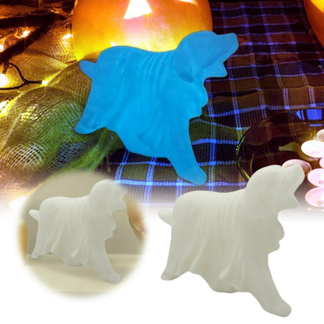 BKER Halloween Glow In The Dark Dog Statue Desktop Ornament For Indoor Home Decoration