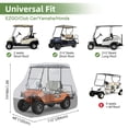 thumbnail image 5 of Zenicham 2/4 Passenger Golf Cart Cover Waterproof, 600D Heavy Duty Golf Cart Cover with Waterproof Strips Universal Fits for EZGO, Club Car, Yamaha Golf Cart(112"L×48"W×66"H, Gray/Black), 5 of 6