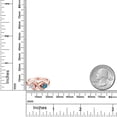 thumbnail image 3 of Gem Stone King 18K Rose Gold Plated Silver Lab Grown Diamond and London Blue Topaz and White Created Sapphire Infinity Promise Ring for Women | 1.09 Cttw | Oval 6X4MM | Gemstone Birthstone | Size 6, 3 of 5