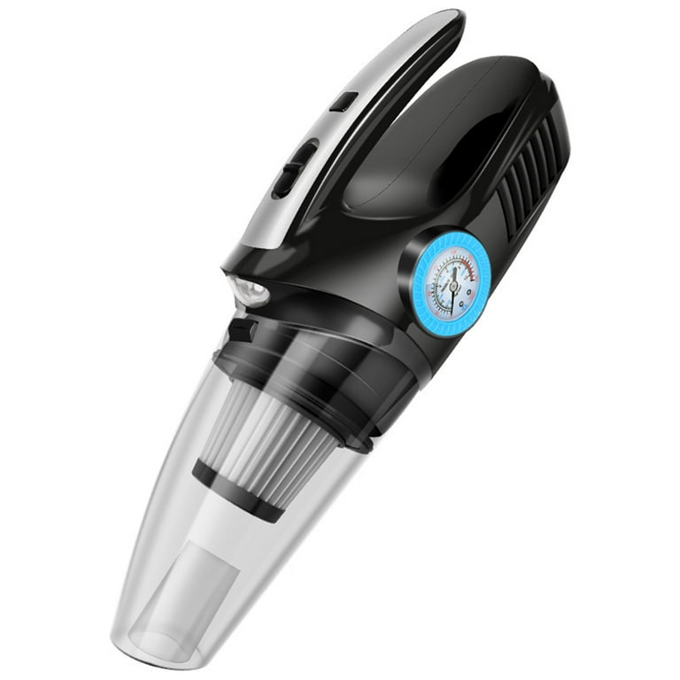 4-in-1 Handheld Car Vacuum & Tire Inflator – Cordless 12V 120W Portable Cleaner With LED Light & Gauge