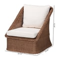 thumbnail image 2 of bali & pari Derris Bohemian Peanut Brown Braided Rattan 2-Piece Arm Chair Set, 2 of 11