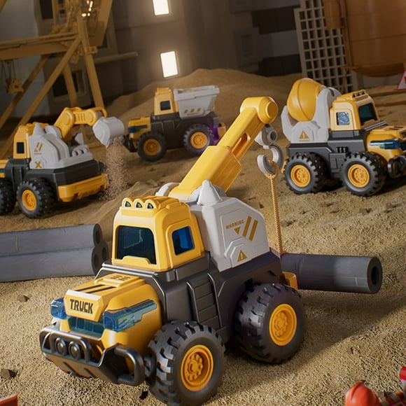 Toys under $5! kkbbma 4 Pieces Construction Cars Vehicles Clearance, Children's Press Engineering Car Simulation Lift Car Toy Gift Set Of 4pcs