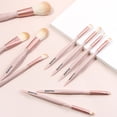 thumbnail image 3 of Makeup Brush Kit - 10 Pcs Dual-Fly Handle Cosmetic Eyebrow, Eyeshadow, Powder & Lip Brushes, Soft Nylon Bristles, Makeup Brushes Set, Brush Set Make Up, Beauty Tools Accessories, 3 of 9