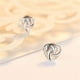 thumbnail image 3 of Aros elegantes de joyería, un corazón blanco, par/juego, pendientes de mujer, pendientes de plata, 3 of 5