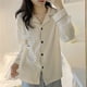 thumbnail image 5 of Conjunto De Pijama Con Cuello Vuelto, Conjunto De Pijama Para Mujer, Conjunto De Pijama Transpirable De 2 Piezas A La Moda, Conjunto De Ropa De Dormir Holgado Con Bolsillo Para ANGGREK  FF1711, 5 of 8