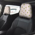 thumbnail image 2 of Kdxio Avocado Doing Sport Yoga Pattern Print 2 Piece Car Head Rest Covers Set Auto Front/Rear Seats Headrest Cover Universal Fit Most Cars,Sedan, SUV, 2 of 9