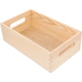 thumbnail image 1 of UPOUART 1Pack Khaki Wooden Crate Box for Home Organization Rectangular Minimalist Design, 1 of 7