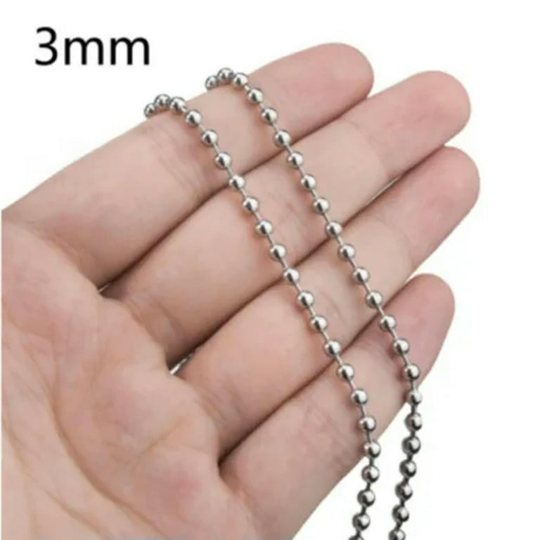 QQTDFG 1.5-12mm Fashion New Women Men's Stainless Steel Silver