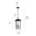 thumbnail image 2 of 59122BKT Kichler Lighting Mathus - 2 Light Outdoor Hanging Pendant In Traditional Style-22 Inches Tall and 10.75 Inches Wide-Textured Black Finish, 2 of 7