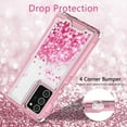 thumbnail image 6 of For Samsung Galaxy Note 20 Case,Clear Liquid Glitter Waterfall Bling Protective Case for Galaxy Note 20 - Pink, 6 of 7