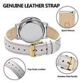 thumbnail image 6 of BISONSTRAP Elegant Leather Watch Straps, Quick Release, Watch Bands for Women and Men, 15mm, White (Gold Buckle), 6 of 7