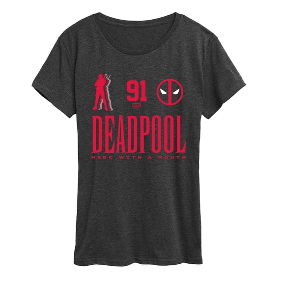 Marvel - Deadpool Jersey - Women's Short Sleeve Graphic T-Shirt