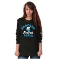 thumbnail image 4 of Grouchy Smurf Sarcasm All Day Cartoon Long Sleeve TShirt Men Women Brisco Brands S, 4 of 6