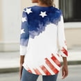 thumbnail image 4 of American Flag Sequin Print Shirt Women Patriotic 4th of July Tops USA Flag Graphic Tee Summer Casual Blouse Red M, 4 of 4